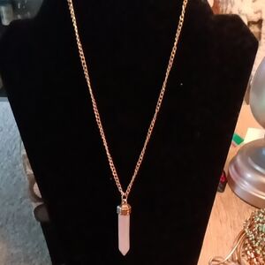 Paparazzi Gold and White Necklace with Elegant Pendant